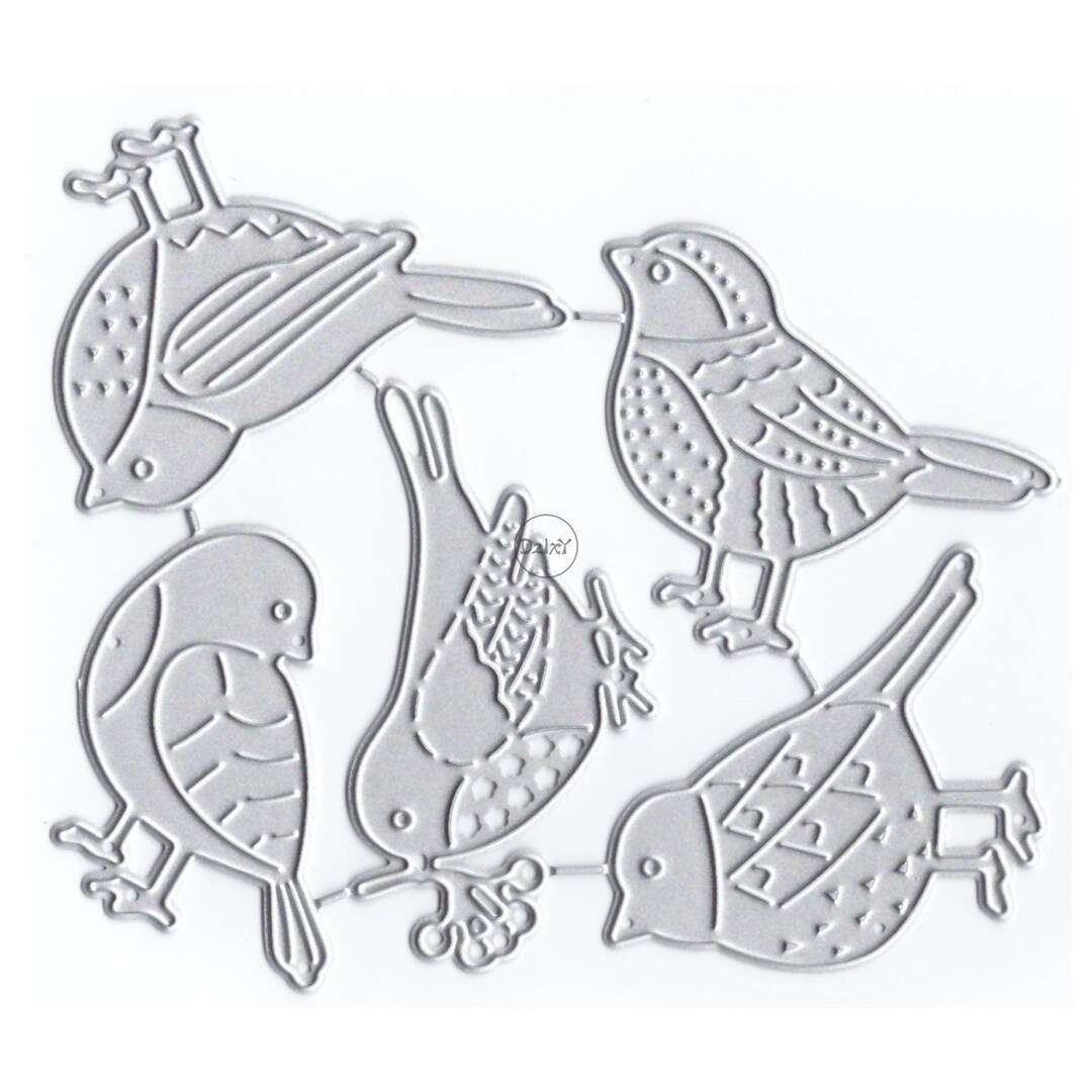 Dzixy Five Birds Metal Cutting Dies for Card Making Paper Embossing Die ...