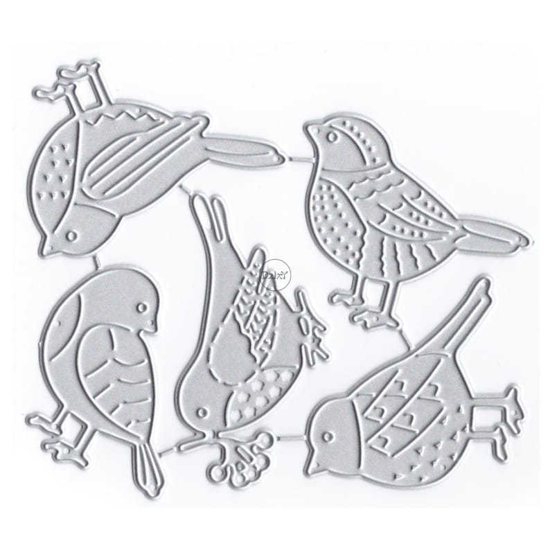 Dzixy Five Birds Metal Cutting Dies for Card Making Paper Embossing Die ...
