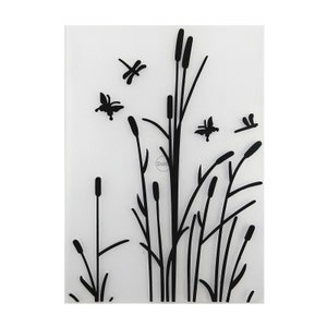 2023 nouveaux dossiers de gaufrage libellule quenouilles pour scrapbooking cartes d'album papier fabrication de fournitures pochoirs en plastique 3D artisanat