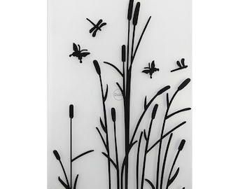 2023 NEW Cattails Dragonfly Embossing Folders for Scrapbooking Paper Album Cards Making Supplies 3D Plastic Stencils Crafts