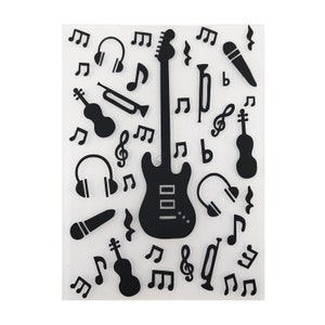 2023 NEW Musical Notes Backdrop Embossing Folders for Scrapbooking Paper Album Cards Making Supplies 3D Plastic Stencils Crafts