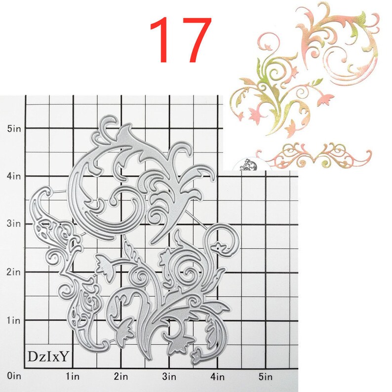 18 Design Flowers Lace Metal Cutting Dies for Card Making Paper ...