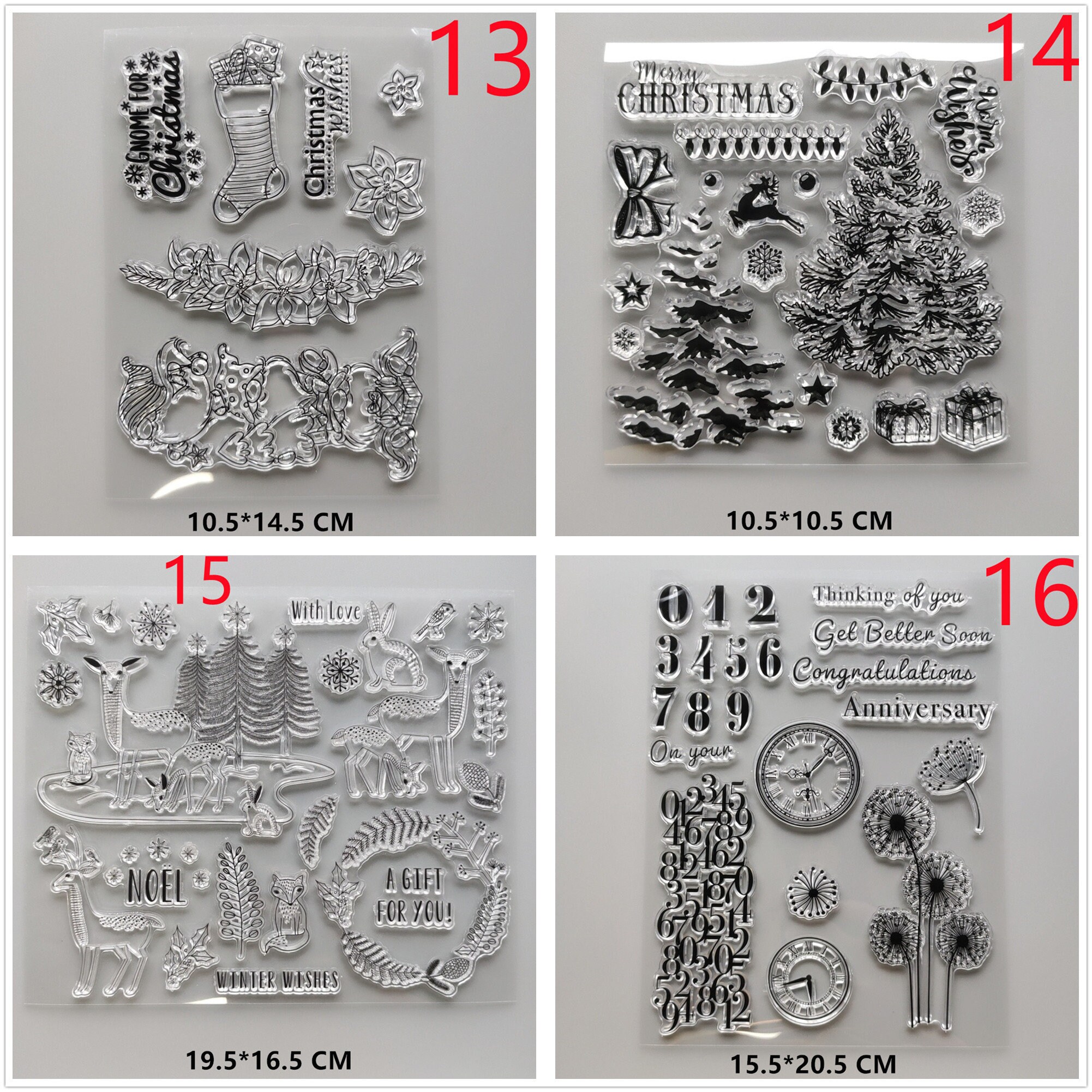 26 Design 2022 NEW Christmas Clear Stamps DIY Scrapbooking Craft ...