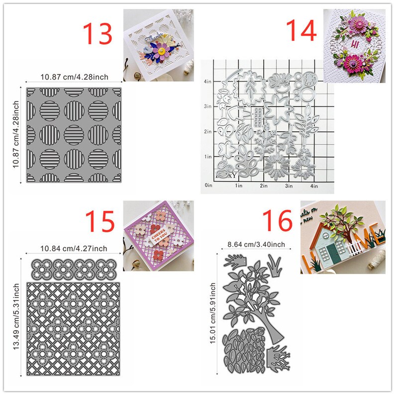 29 Design Word Background Metal Cutting Dies for Card Making Paper ...