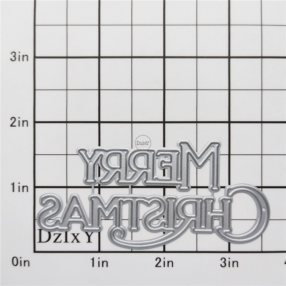 Dzixy Merry Christmas Metal Cutting Dies for Card Making Paper ...