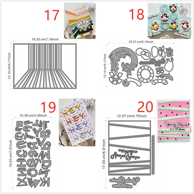 29 Design Animal Background Metal Cutting Dies for Card Making Paper ...