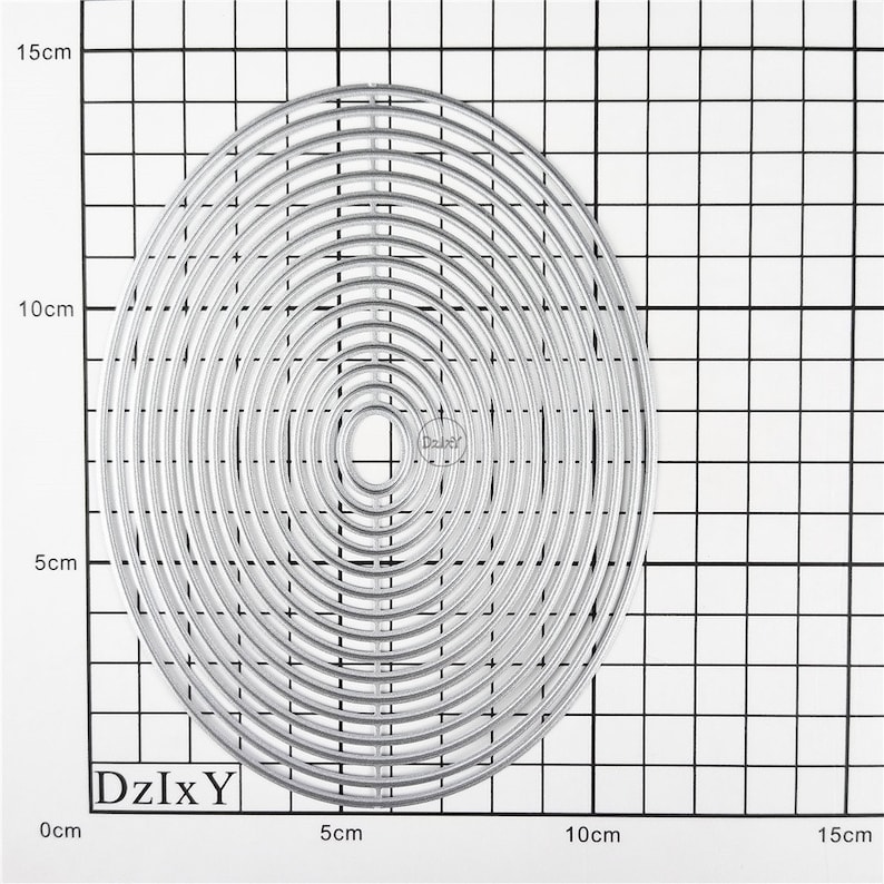 Dzixy Oval Border Metal Cutting Dies for Card Making Paper Embossing ...