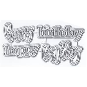 Matrices de découpe en métal joyeux anniversaire DzIxY Shadow pour la fabrication de cartes gaufrage du papier ensembles de découpes Album 2023 modèles pochoirs