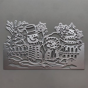 2022 Christmas Snowman Metal Cutting Dies For Card Making Embossing Paper Photo Album Stamps Crafts Templates Mould Stencils