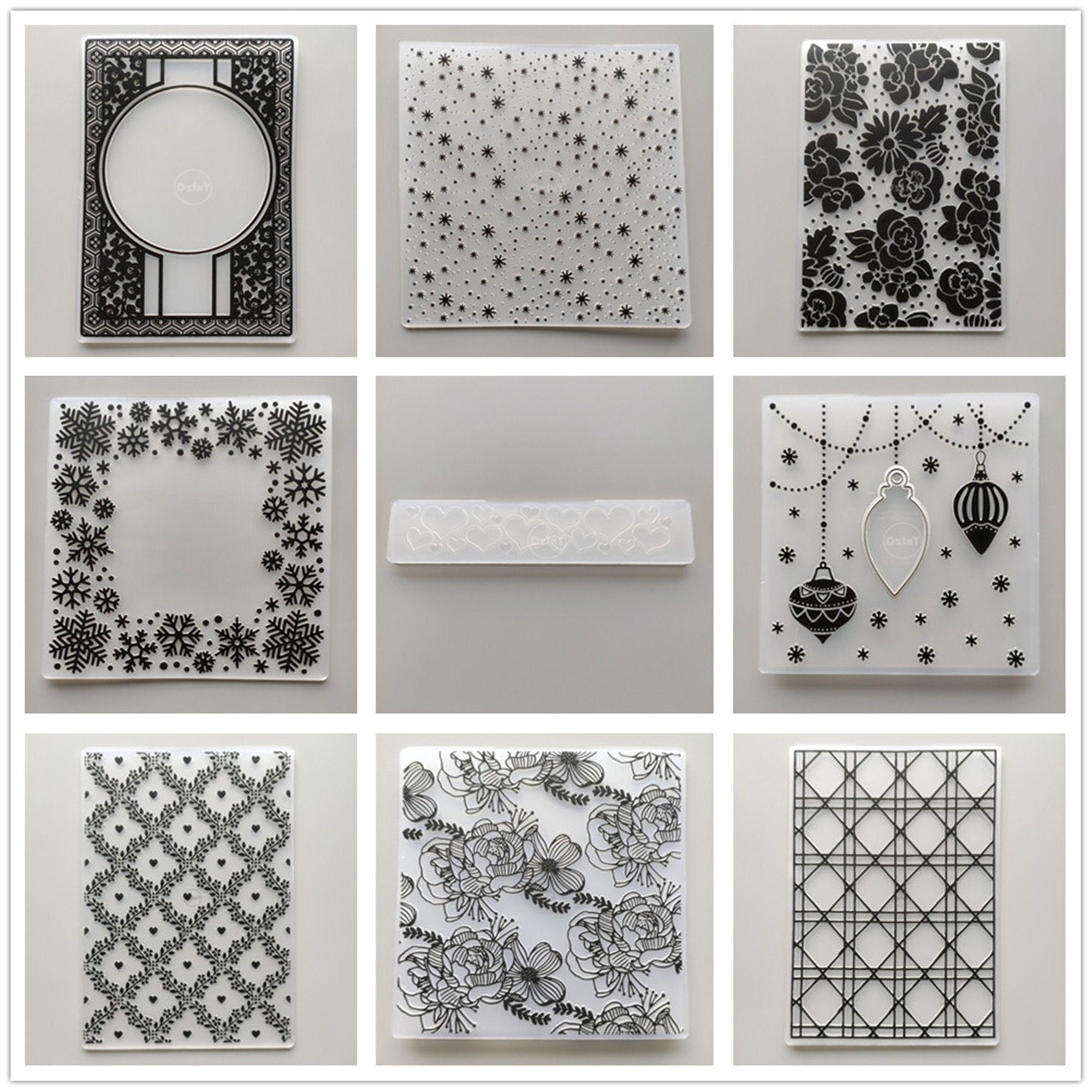 Pochoir Gaufrage Flocon De Neige En Plastique – 14.4x10.5 Cm Pour Scrapbooking, Cartes DIY Noël