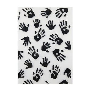 2023 nouveaux dossiers de gaufrage de toile de fond d'empreintes de main pour le scrapbooking, cartes d'album en papier, fabrication de fournitures, pochoirs en plastique 3D, artisanat