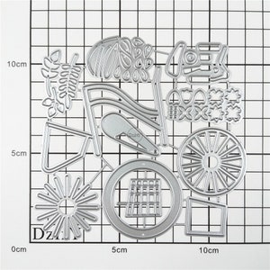 Dzixy Bicycles Cards Metal Cutting Dies for Card Making Paper Embossing ...