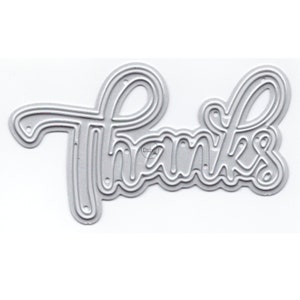 DzIxY Shadow Words Thanks Metal Cutting Dies for Card Making Paper Embossing Die Cuts Sets Album Crafts 2023 Templates Stencils