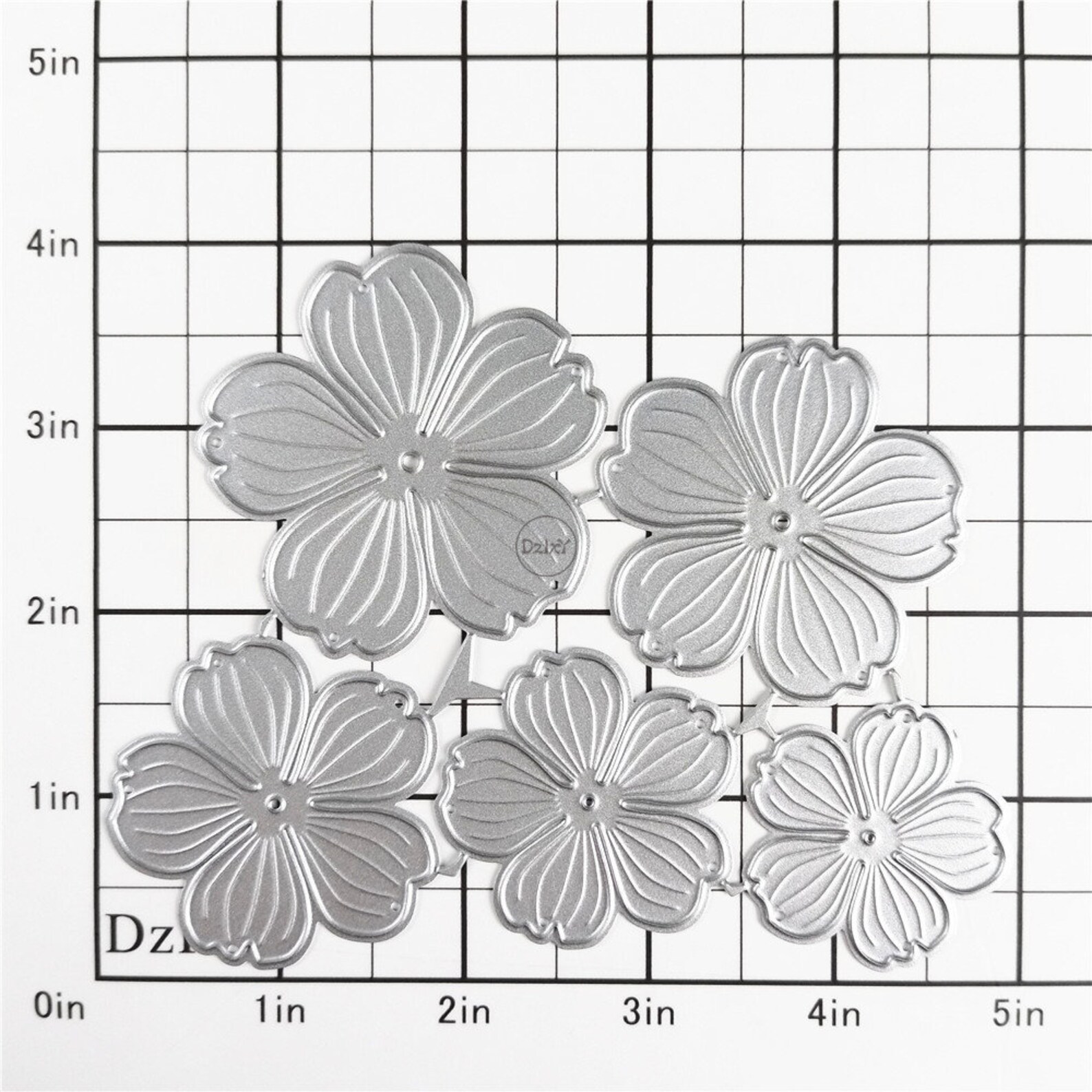 Dzixy Overlap Petals Metal Cutting Dies for Card Making Paper Embossing ...