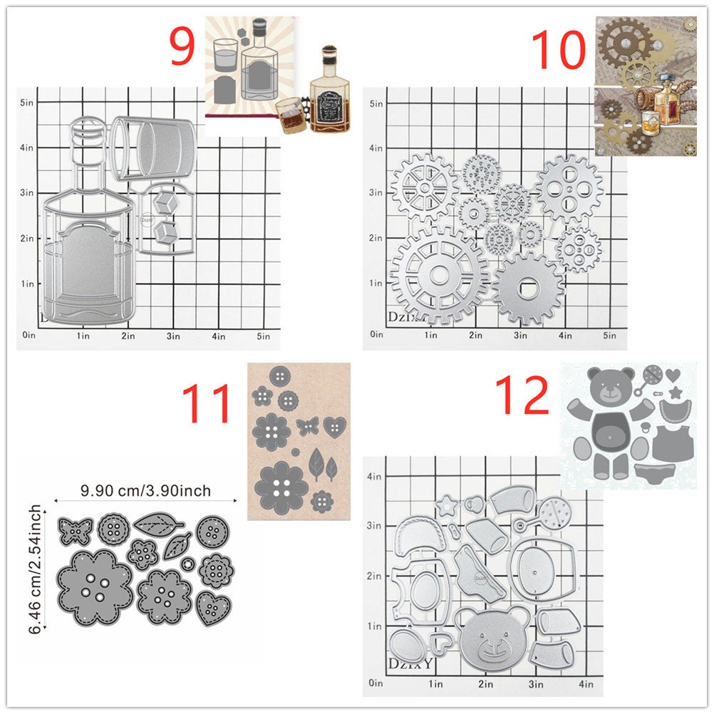 Fustelle Metallo Per Scrapbooking | Forme Traforate | Per Biglietti E Decorazioni