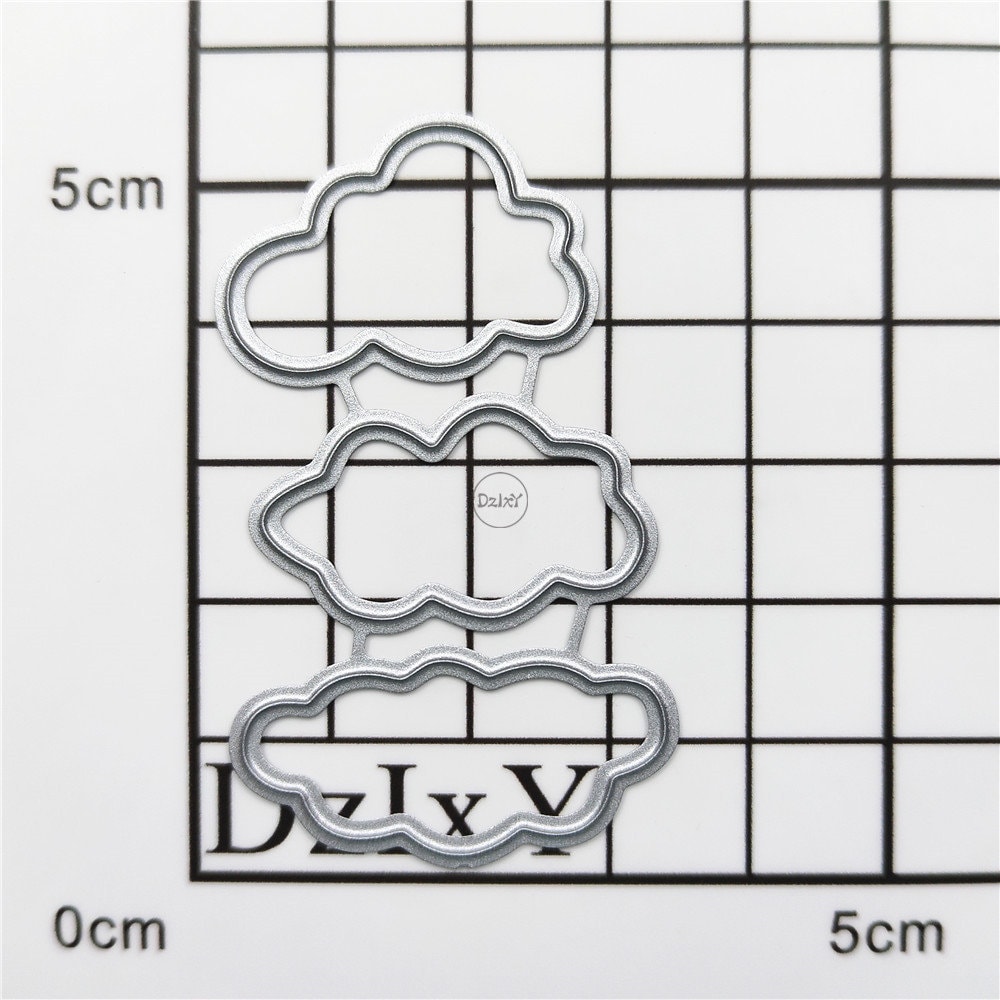 Dzixy Clouds Borders Metal Cutting Dies for Card Making Paper Embossing ...