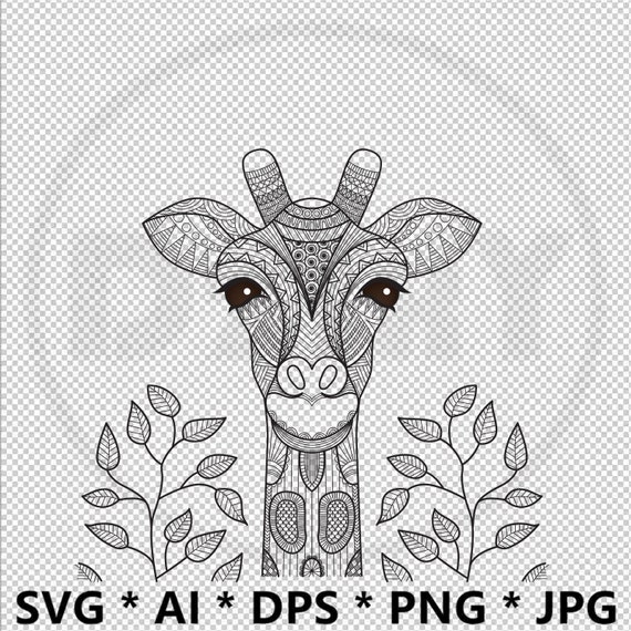 Download Free Cute Sketch Giraffe Svg Eps Ai Print Cartooncut Files Etsy SVG Cut Files