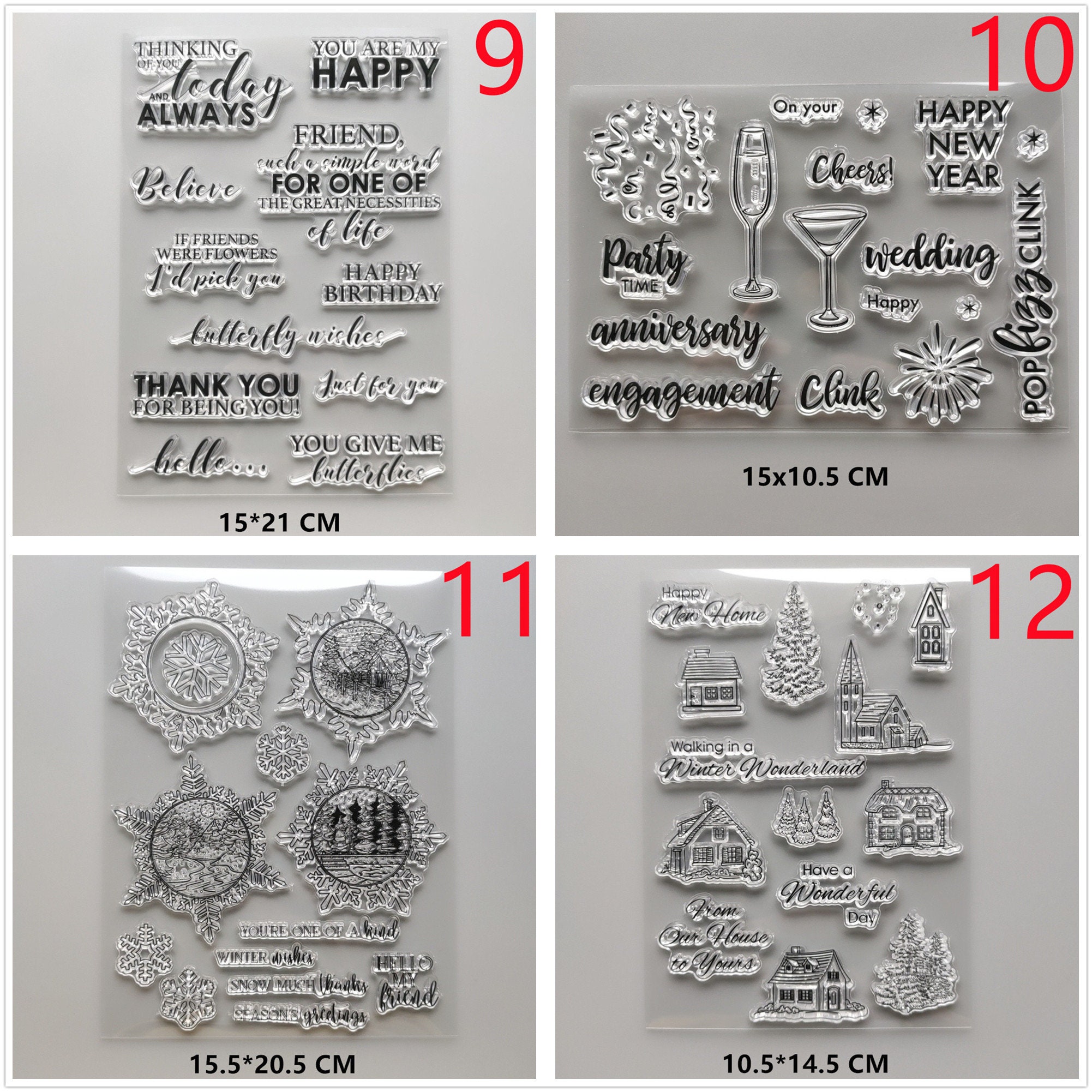 26 Design 2022 NEW Christmas Clear Stamps DIY Scrapbooking Craft ...