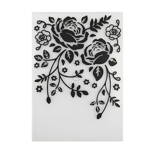 2023 NEW Rose Backdrop Embossing Folders for Scrapbooking Paper Album Cards Making Supplies 3D Plastic Stencils Crafts