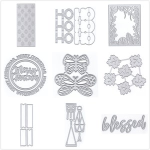 22 matrices de découpe en métal de fond de conception pour la fabrication de cartes gaufrage du papier ensembles de découpes artisanat nouveaux modèles pochoirs