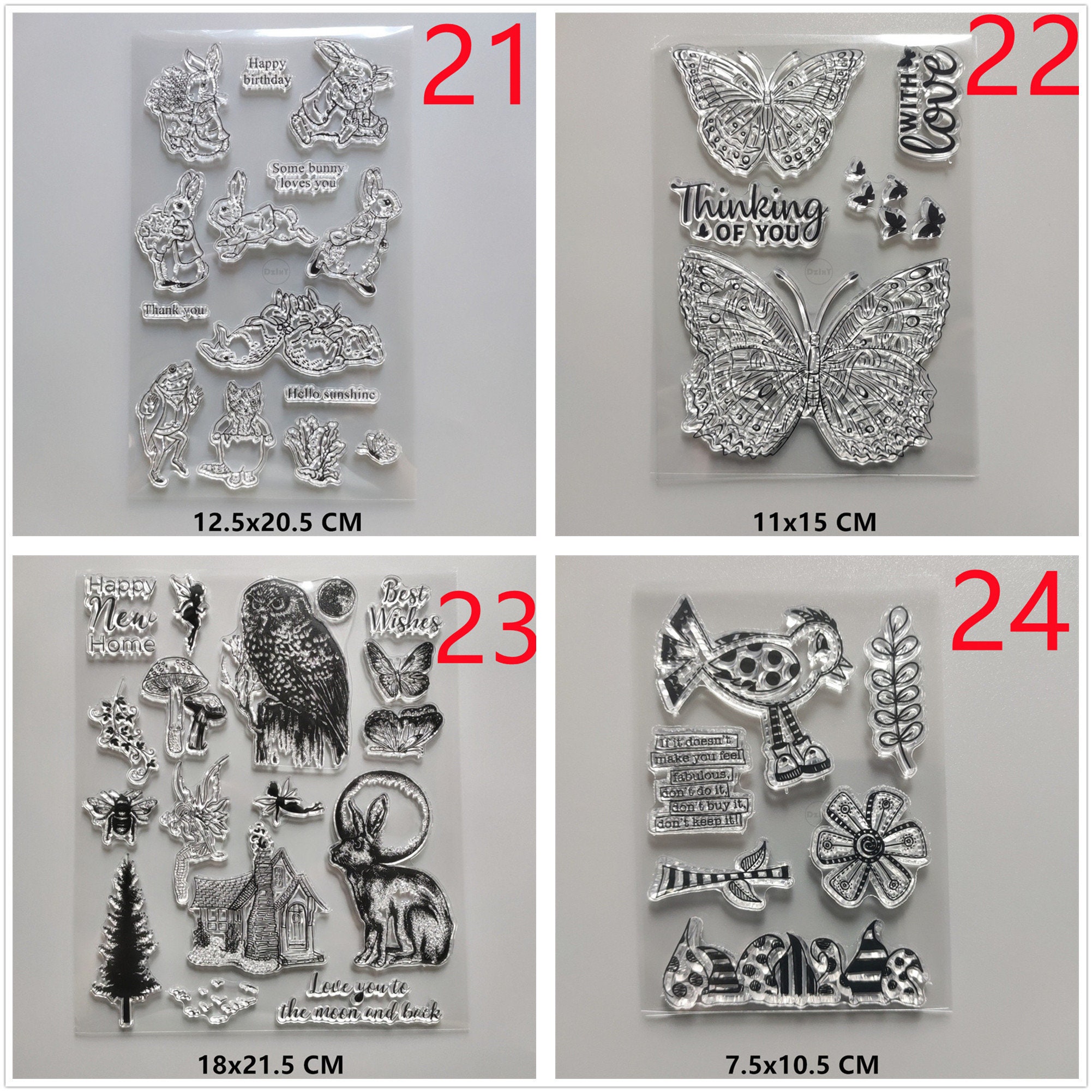 26 Design 2022 NEW Animals Clear Stamps DIY Scrapbooking Craft Supplies ...