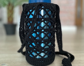 NOW IN BLACK! 1 litre (34oz) water bottle carrier (bottle not included)