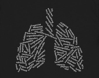 Cystic Fibrosis Word Lungs, Unisex