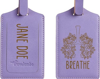 Purple Personalized Luggage Tag
