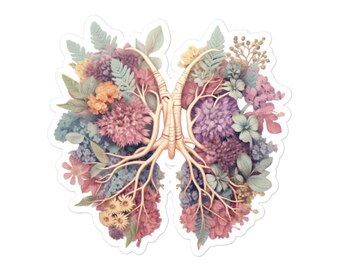 Floral Lungs Bubble-free stickers