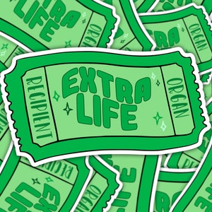 Cupón de vida extra, pegatina para destinatario de órganos
