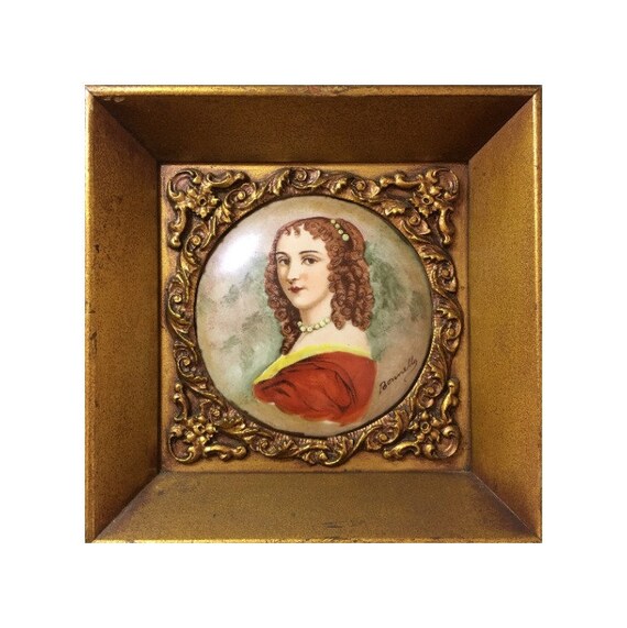 Antique Georgian Victorian Artist Signed Art Miniature - Antique Georgian Picture Frames Antique Georgian Victorian Artist Signed Art Miniature - Antique Georgian Picture Frames