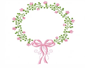 Frame Embroidery Designs - Flower Embroidery Design Machine Embroidery Pattern - Frame Floral Embroidery File - Instant Download