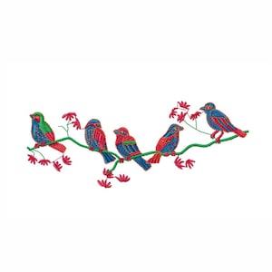 Birds Embroidery Designs - Bird Embroidery Design Machine Embroidery Pattern - Birds Embroidery File - Instant Download - 3 Size