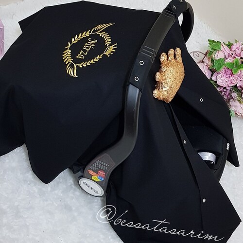 Car Seat Canopy Cover Baby Boy With Black & White Stripes and Etsy