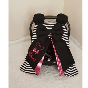 Mickey Mouse Model Personalized Baby Car Seat Cover Boy , Custom Baby Car Seat Canopy Boy , Baby Shower Gift for Baby Boy