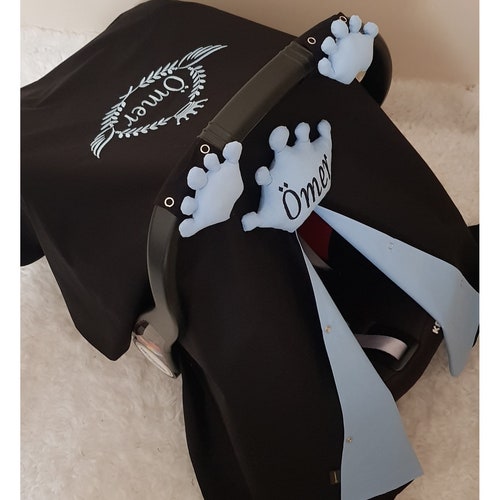 Car Seat Canopy Cover Baby Boy With Black & White Stripes and Etsy