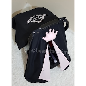 Baby Car Seat Cover Girl , Personalized Car Seat Cover Baby Girl , Black and Light Baby Pink Car Seat Canopy Girl , Girl Baby Shower Gift