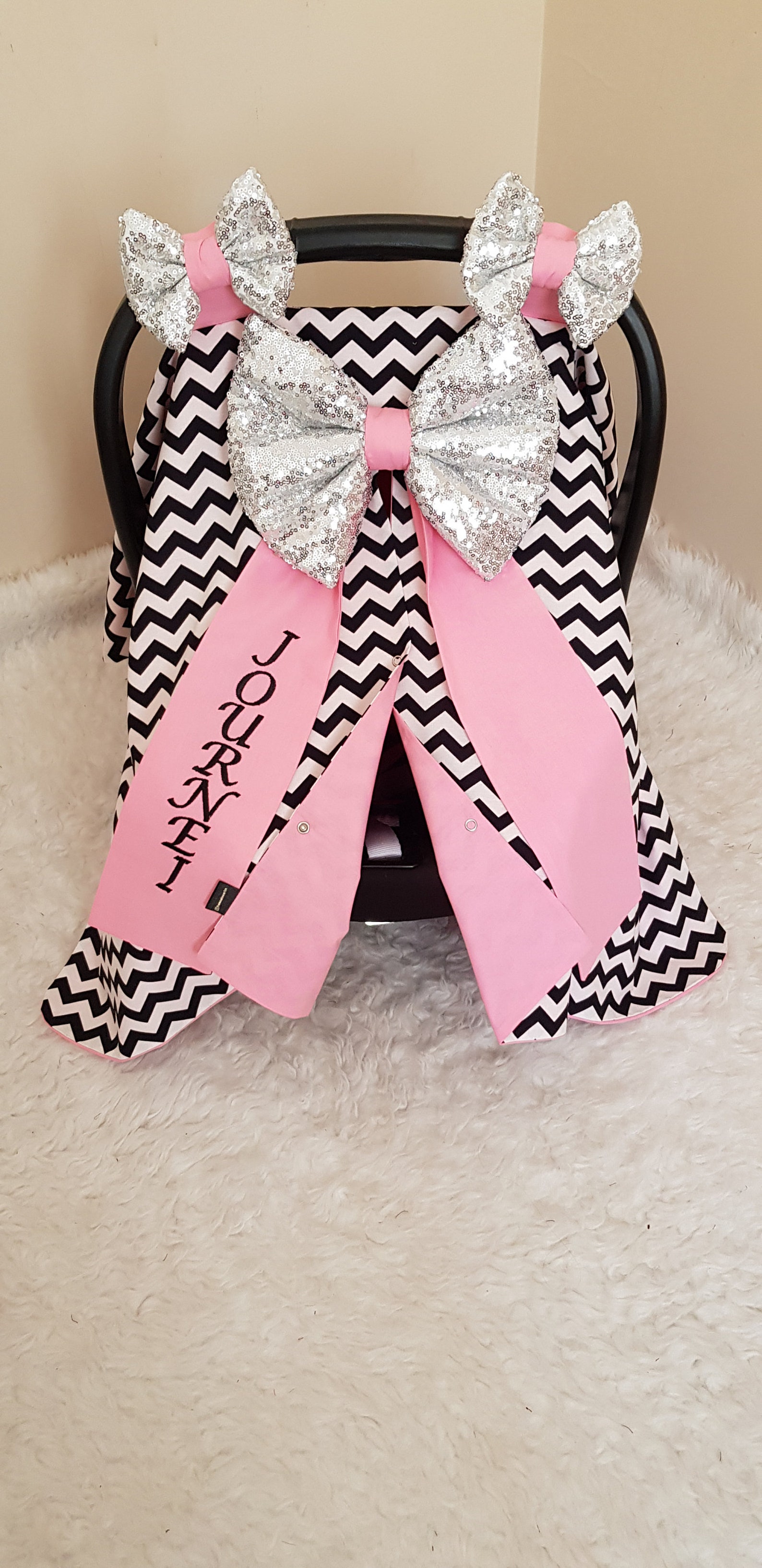 Personalized Baby Car Seat Canopy Girl / Customized Baby Car Etsy