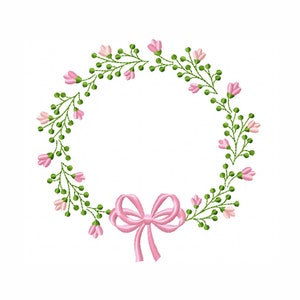 Flower Frame Embroidery Designs - Flower Embroidery Design Machine Embroidery Pattern - Flower Wreath Embroidery File - Instant Download