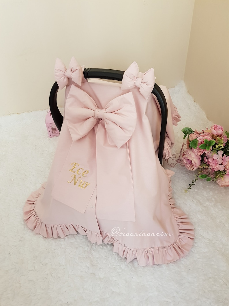 Personalized Baby Car Seat Cover Girl Baby Car Seat Canopy Etsy