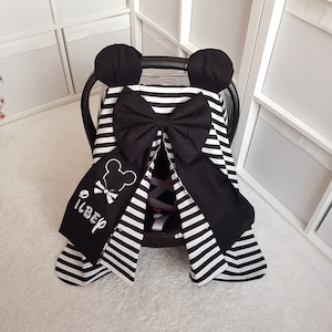 Mickey Mouse Car Seat Cover Baby Boy, Personalizado Carseat Cover Boy, Baby Shower Regalo Carseat Canopy Boy