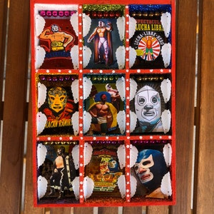 Lucha Libre Loteria Shadow Box and Diorama