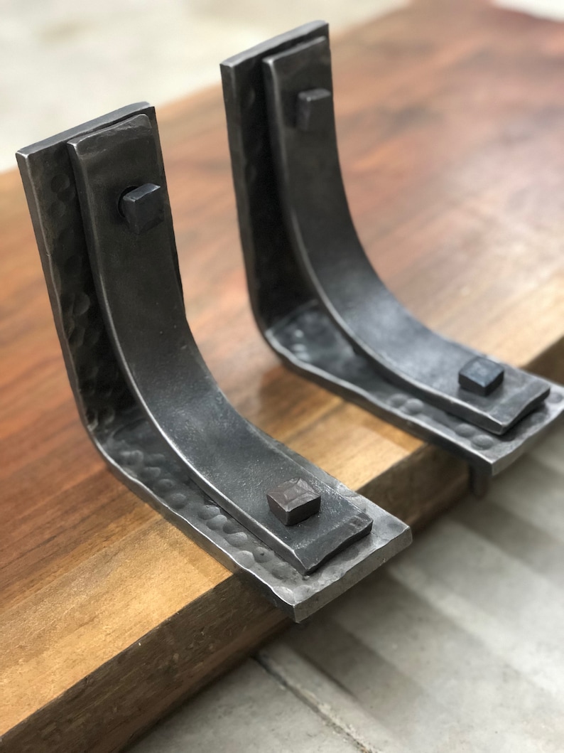 Blacksmith Made Shelf Bracket Hand Blacksmithed Heavy Etsy