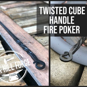 Blacksmith Hand Forged Fire Poker, Blacksmithed Hand Made Fire Place Tool, Outdoor Fireplace BBQ Pit Tool, Man Gift, Dad Gift, Brother Gift