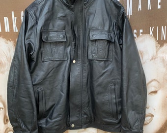 Mens vintage leather jacket | Etsy 1940 Rebel Schreeuwt Lederen Jas Vintage Mens 40s Chestnut