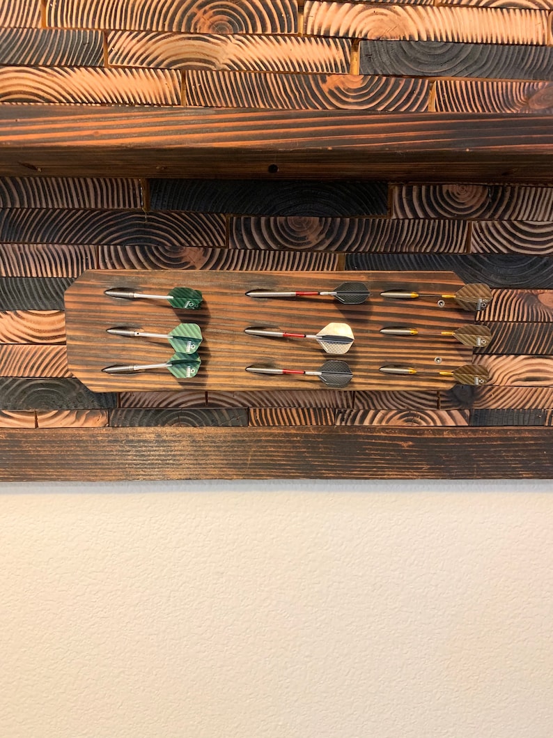 Burnt Wooden Dart Backboard Wall Protector Etsy