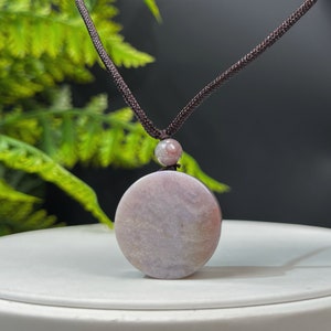 Natural Genuine Fossilized Coral Pendant Necklace Icy Moisten Jadeification Medium Pink Chunky Chrysanthemum Jade Friendship Unisex Gifts