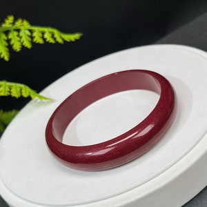 Premium Purple Golden Cinnabar Bangle 62MM Starlight Purple Red Talisman Cuff Bracelet Relieve Stress Calmness Positive Energy Gift for Her