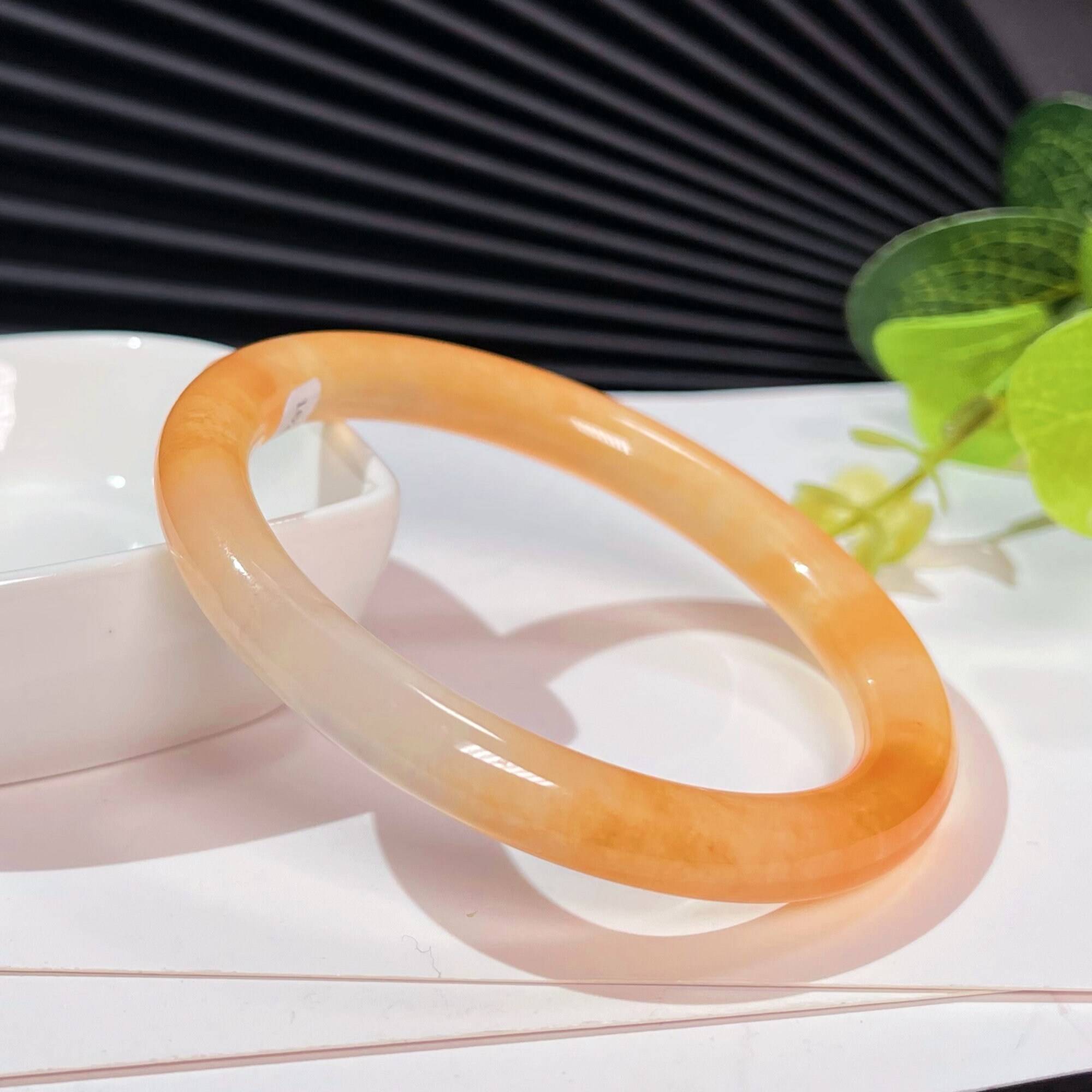Unique Golden Silk Jade Bangle Bracelet 59MM Certificated Icy Etsy