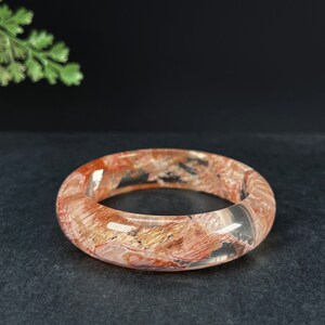 Ultra Rare Snowflake Ghost Crystal Bangle 53MM Icy Transparent Starlight Multi-inclusions Crystal Bracelet Passion Creativity Gift for Her